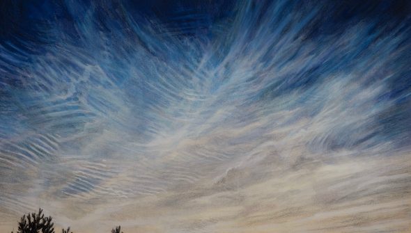 Noctilucent Clouds - a drawing made by Mirjam Kleywegt